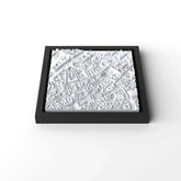 3D gedrucktes Stadtmodell Kopenhagen eingerahmt für deine Wand - CraftedCity